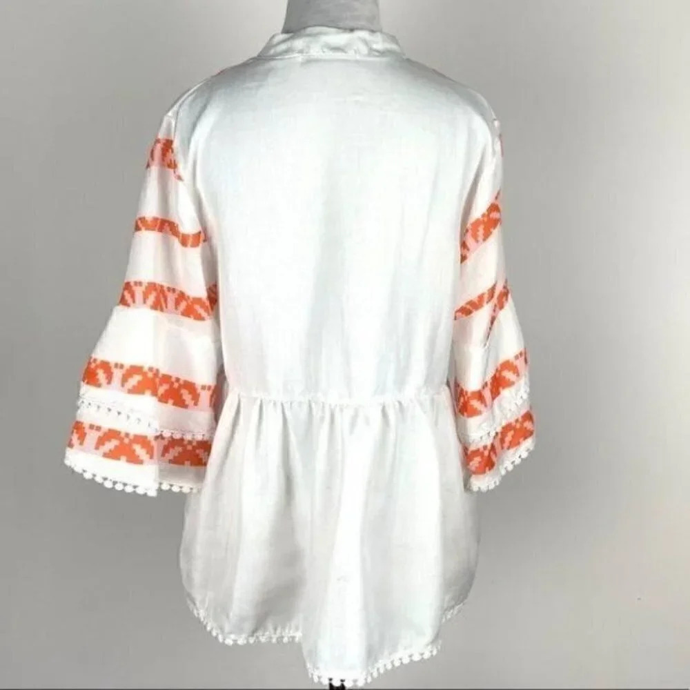 Misslook top size S Orange white peasant festival - Picture 7 of 13